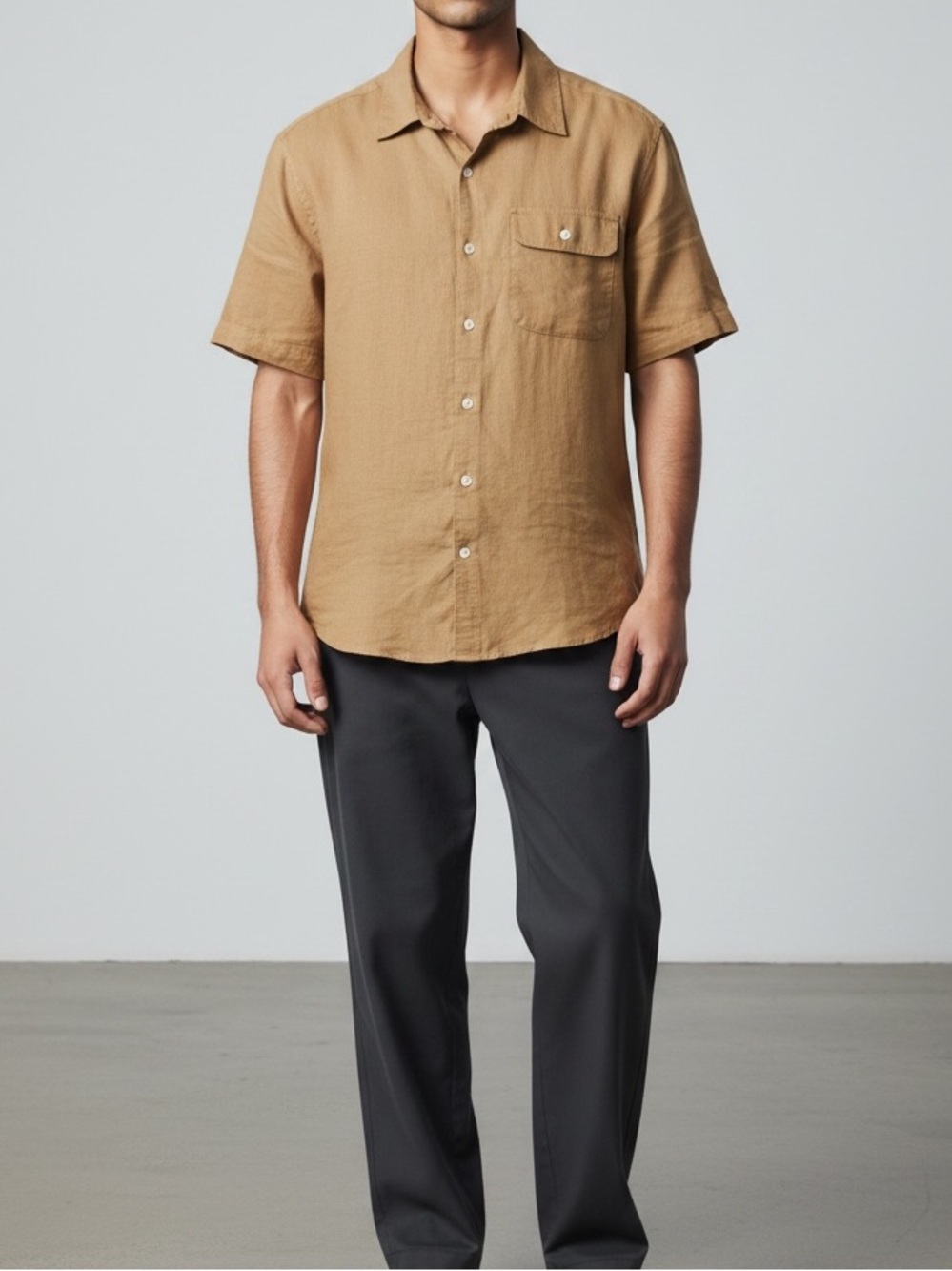 Bridge & Burn, Portland OR, The Jordan Slim Shirt Linen Blend XL